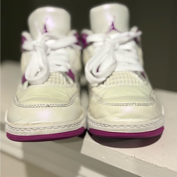 Air Jordan 4 Retro Athletic Shoes ‘Hyper Violet’ FQ1312 151 - Kids Size 13C - Picture 8 of 9
